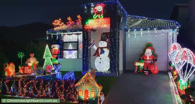 Christmas Light display at 36 Kiewa Grove, Box Hill