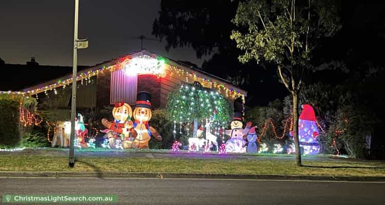 Christmas Light display at 3 Frodsham Road, Ringwood