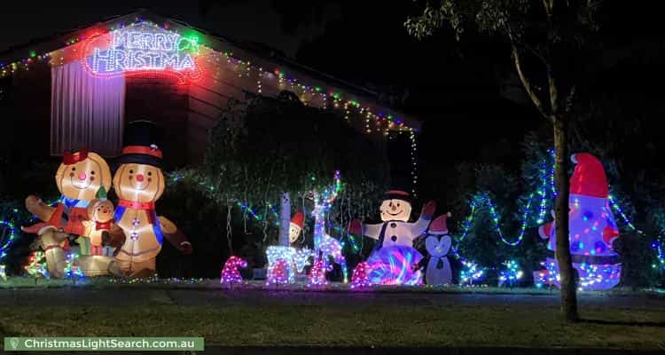 Christmas Light display at 3 Frodsham Road, Ringwood