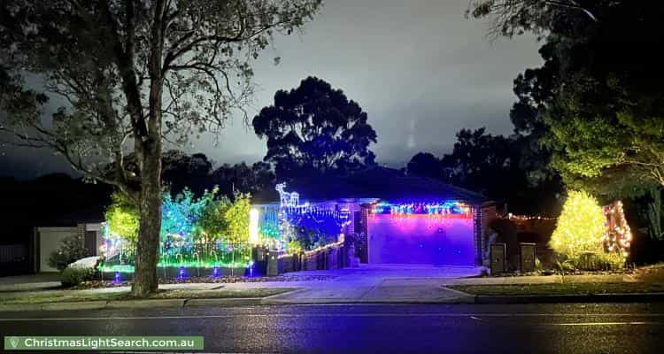 Christmas Light display at 10 Bemboka Road, Croydon Hills