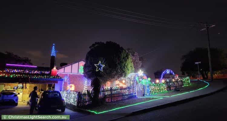 Christmas Light display at 15 Feredy Street, Embleton