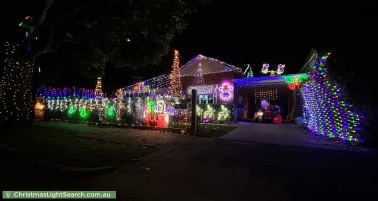 Christmas Light display at 7 James Street, Clarence Park