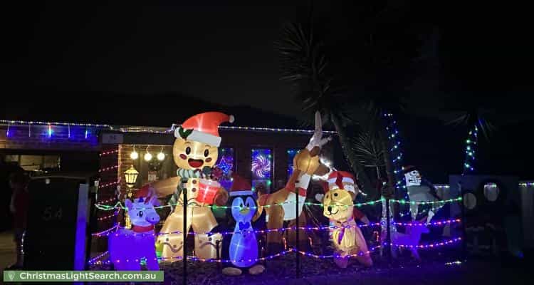 Christmas Light display at 54 Brush Road, Epping