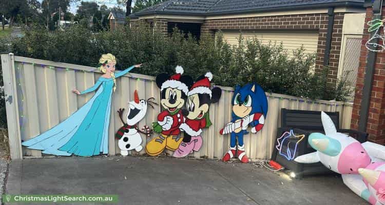 Christmas Light display at 54 Brush Road, Epping