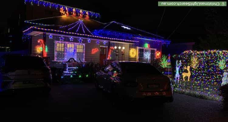 Christmas Light display at  Karoola Street, Hampton