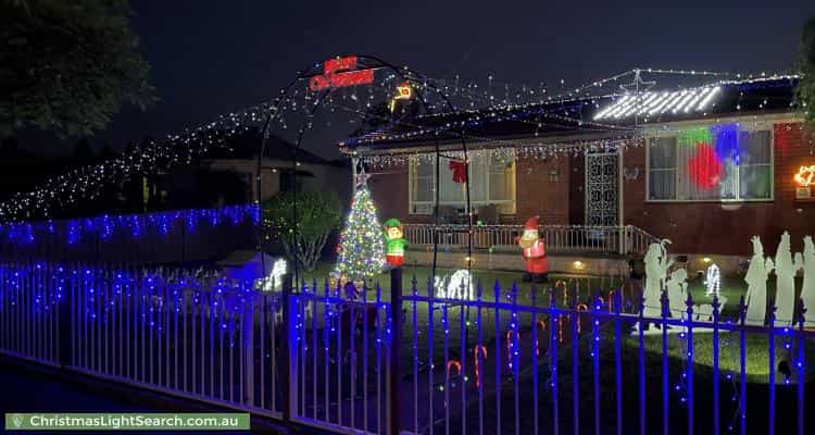 Christmas Light display at 44 Warrendine Street, Orange