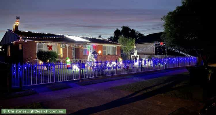 Christmas Light display at 44 Warrendine Street, Orange