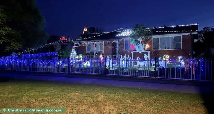 Christmas Light display at 44 Warrendine Street, Orange