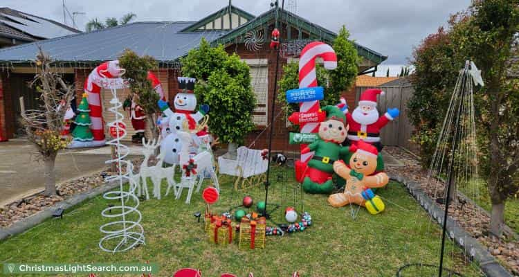 Christmas Light display at 123 Beckham Rise, Craigmore