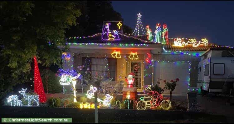 Christmas Light display at 10 Arkley Close, Skye