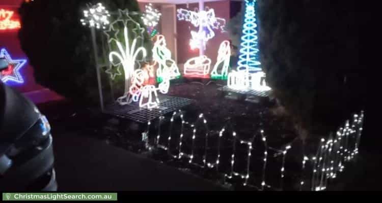 Christmas Light display at 41 Jacaranda Grove, Golden Grove