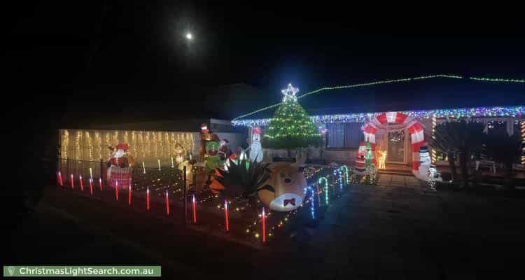 Christmas Light display at 39 Naretha Street, Holden Hill