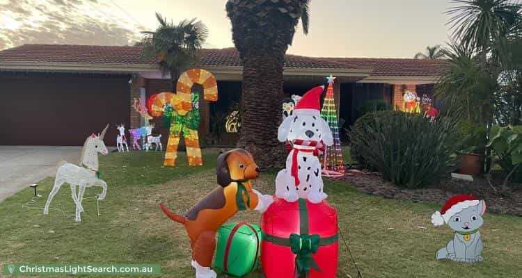 Christmas Light display at 26 Rossetti Court, North Lake