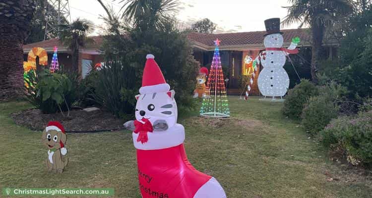 Christmas Light display at 26 Rossetti Court, North Lake