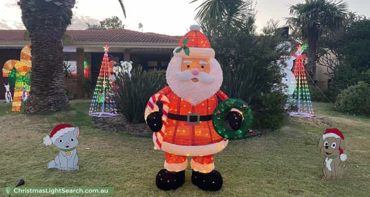Christmas Light display at 26 Rossetti Court, North Lake