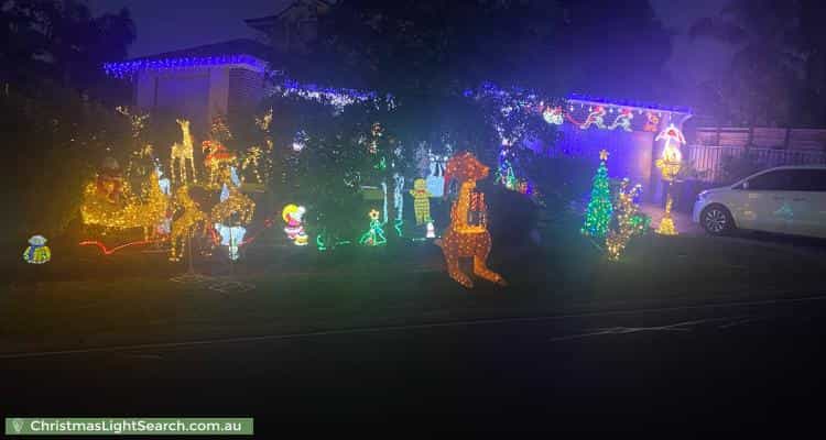 Christmas Light display at 71 Major Crescent, Lysterfield