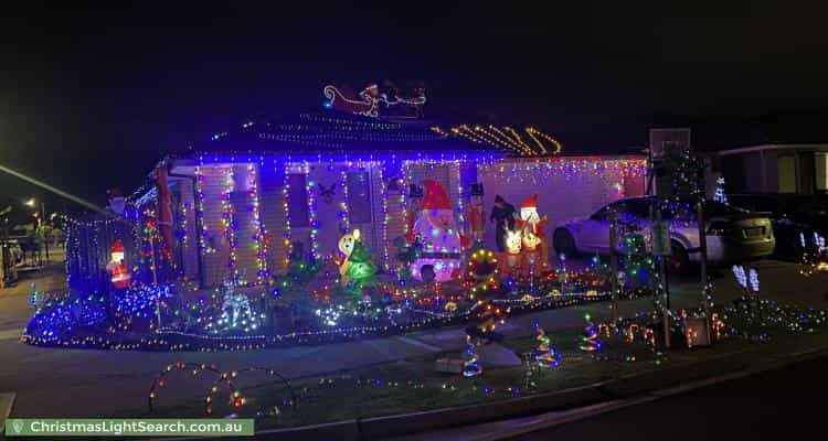 Christmas Light display at 41 Gonis Circuit, Evanston Gardens