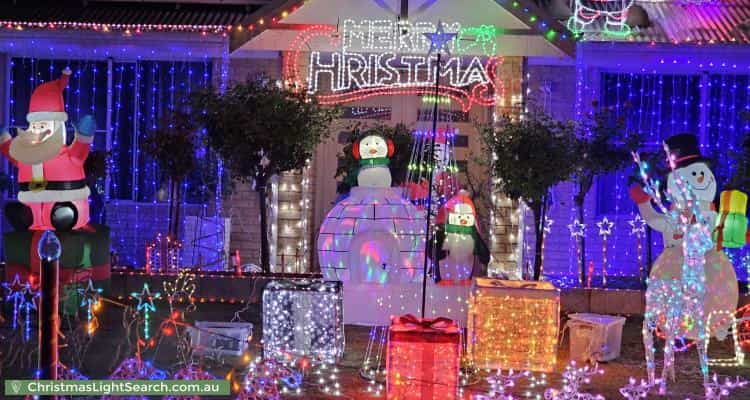Christmas Light display at 3 Fernando Place, Safety Bay