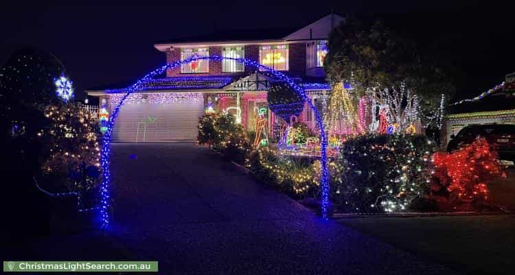 Christmas Light display at 15 Black Wattle Grove, Narellan Vale