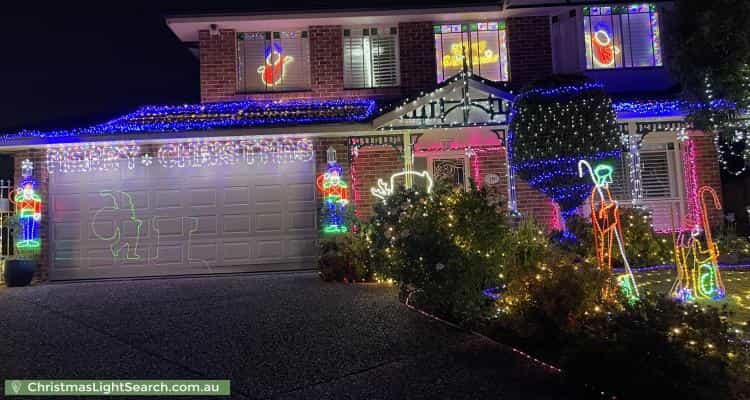 Christmas Light display at 15 Black Wattle Grove, Narellan Vale