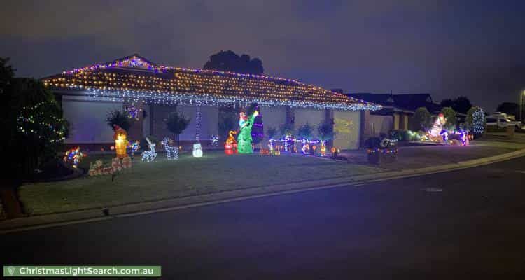 Christmas Light display at 24 Talladira Way, Woodcroft