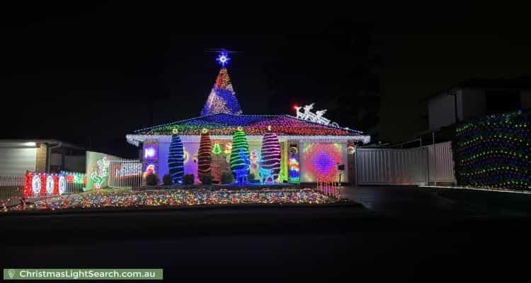 Christmas Light display at 105 Goldmark Crescent, Cranebrook