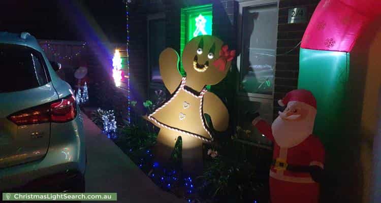 Christmas Light display at 4 Dowding Crescent, New Town
