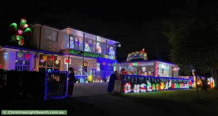Christmas Light display at 14 Bundilla Avenue, Winston Hills