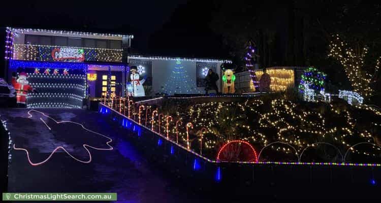Christmas Light display at 6 Heysen Court, Mooroolbark