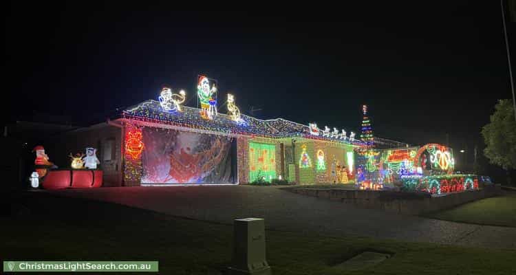 Christmas Light display at 3 Beaumont Crescent, Pacific Pines