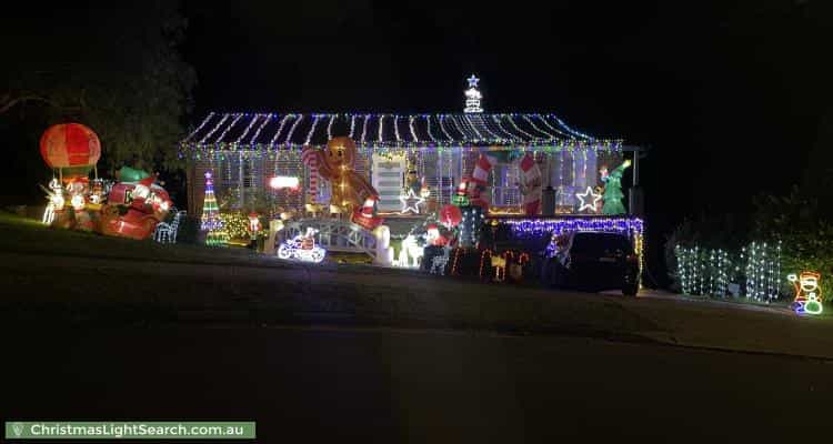 Christmas Light display at 2 Windle Place, Menai