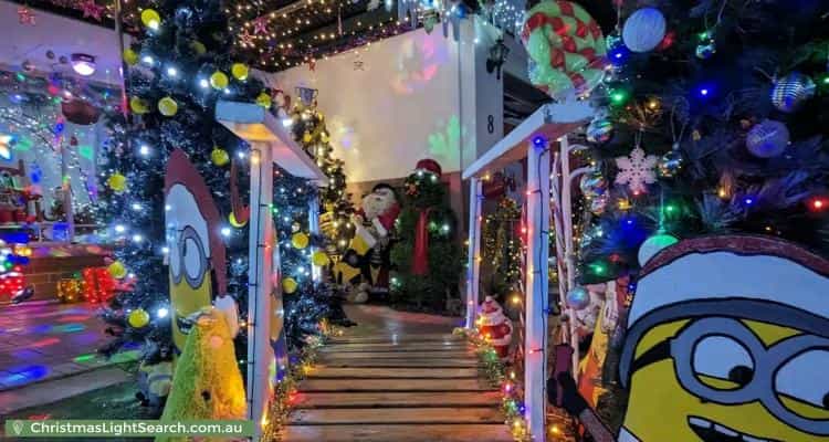 Christmas Light display at 8 La Salle Road, Alexander Heights