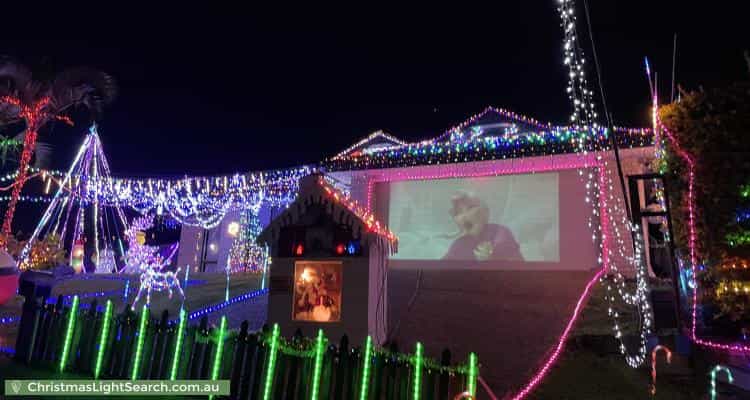 Christmas Light display at 19 Hemlock Street, Warner