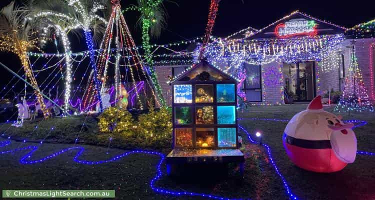 Christmas Light display at 19 Hemlock Street, Warner