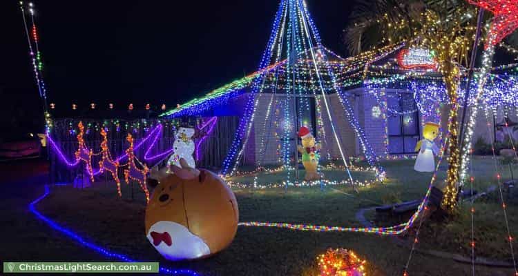 Christmas Light display at 19 Hemlock Street, Warner
