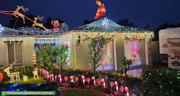 Christmas Light display at 2 Hartsmere Drive, Berwick