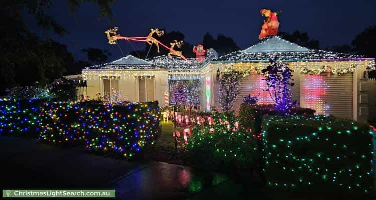 Christmas Light display at 2 Hartsmere Drive, Berwick