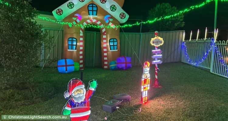 Christmas Light display at 117 Bougainville Road, Blackett