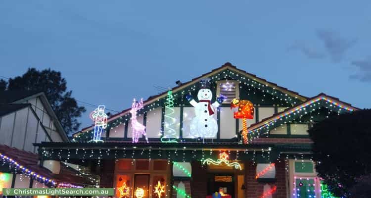 Christmas Light display at 10 Sunbeam Avenue, Burwood