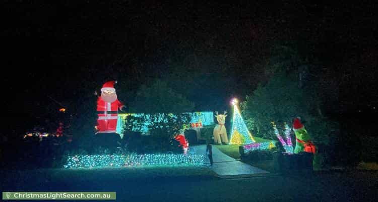 Christmas Light display at 26 Nicholson Avenue, St Ives