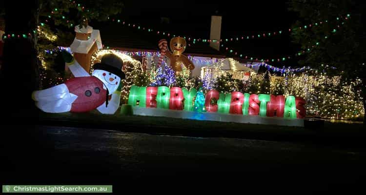 Christmas Light display at 2 Dirrawan Gardens, Reid