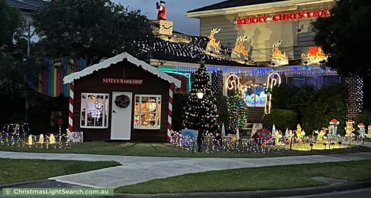 Christmas Light display at 2 Sheldon Court, Gladstone Park
