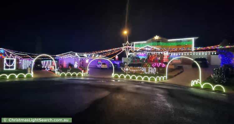 Christmas Light display at  Mann Place, Saint Helens Park