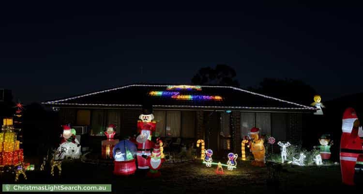 Christmas Light display at 16 Wanbi Court, Craigmore