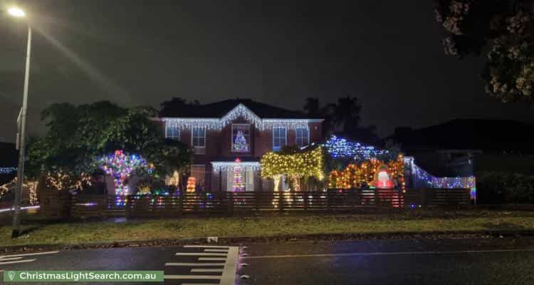 Christmas Light display at 23 Buckingham Drive, Rowville