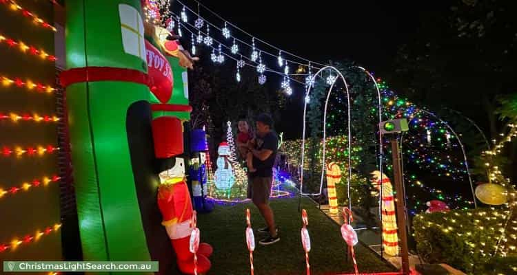 Christmas Light display at 24 Ridgeline Drive, The Ponds