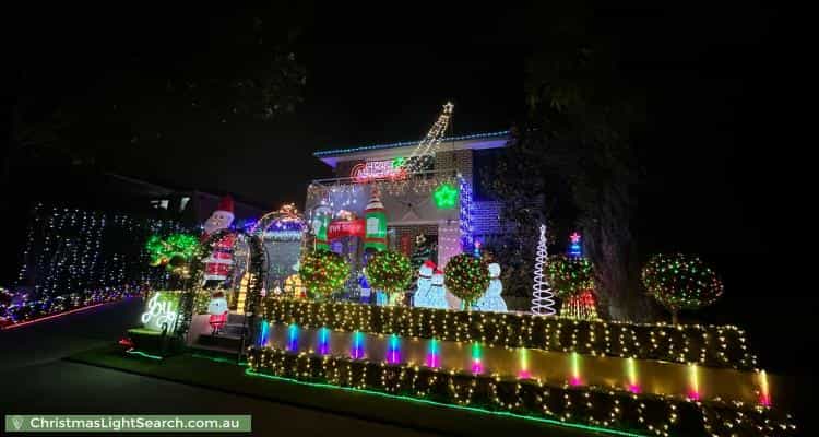 Christmas Light display at 24 Ridgeline Drive, The Ponds