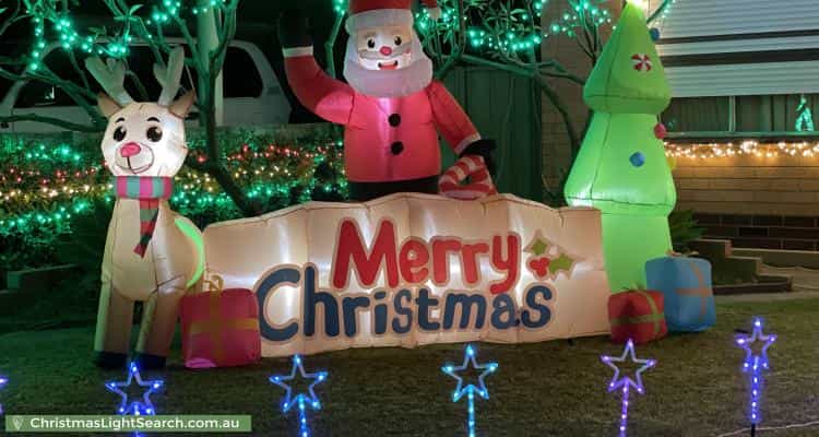 Christmas Light display at 14 Willow Court, Fulham Gardens