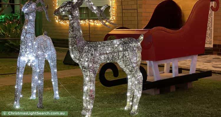 Christmas Light display at 14 Willow Court, Fulham Gardens