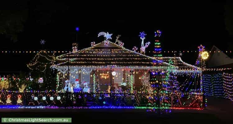 Christmas Light display at 40 Penang Avenue, Colonel Light Gardens